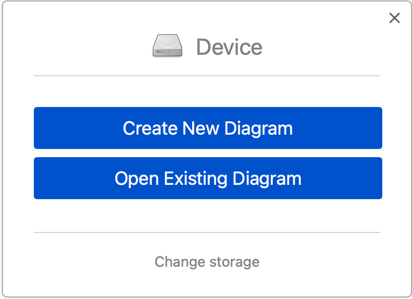 Click Create New Diagram to start a new diagram