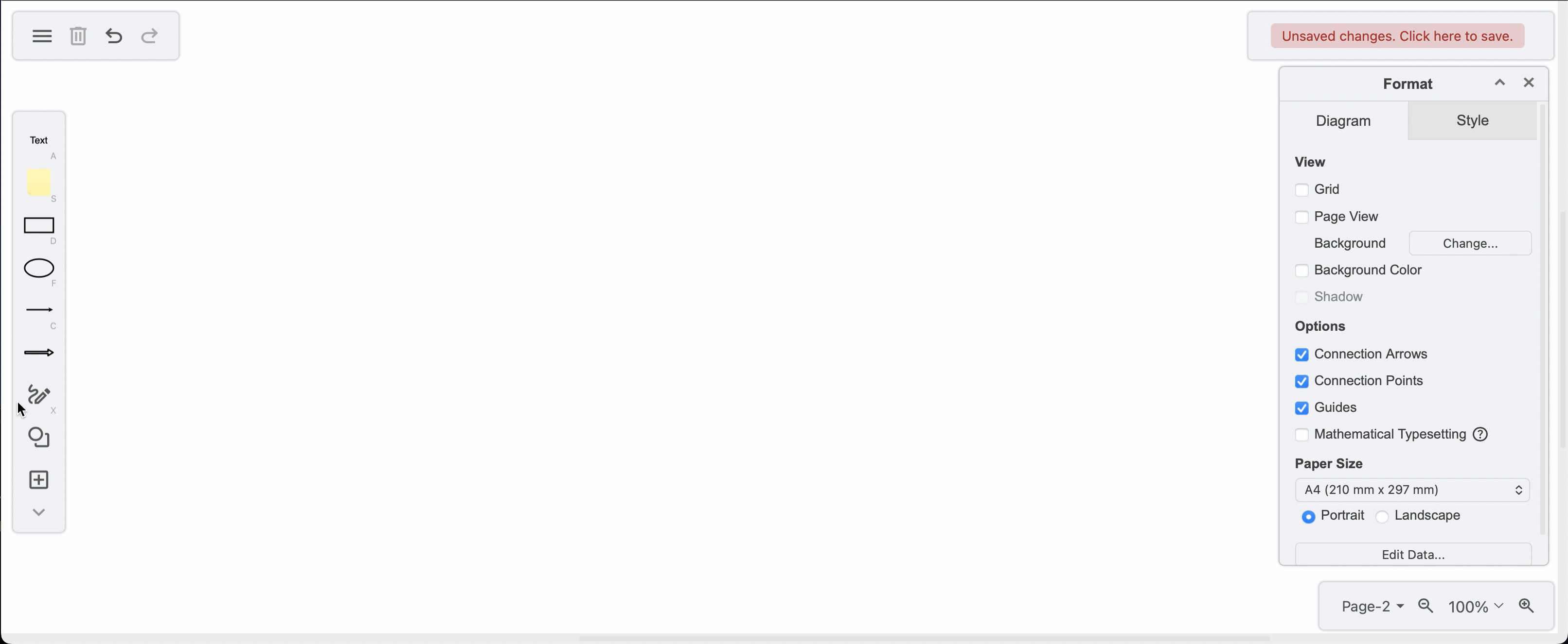 Use the freehand drawing tool in draw.io to markup diagrams or draw shapes with your mouse or on a tablet