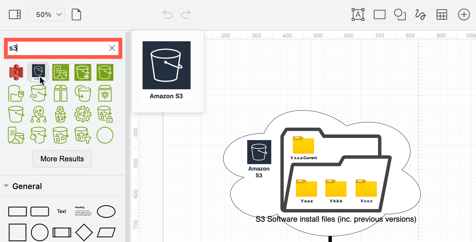 Search for a shape using its name and hover over the shapes to see a larger preview