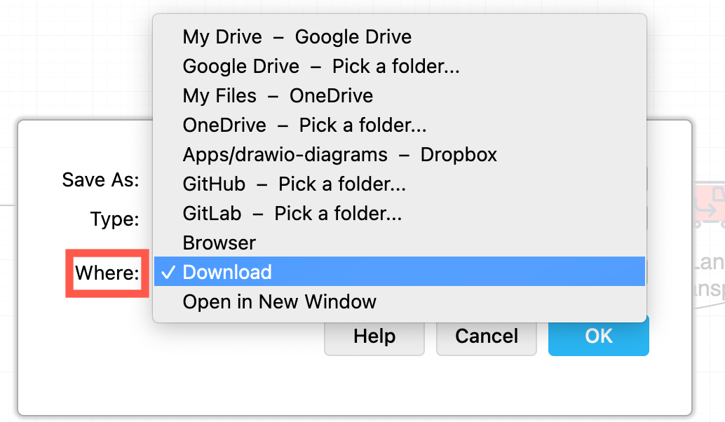 Save your draw.io diagram in many supported native formats via the menu File /> Save As