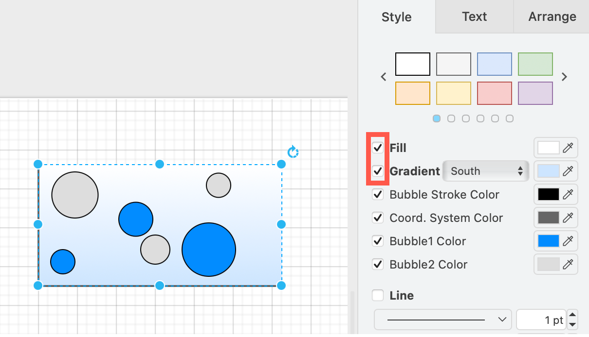 The updated Mockups Map shape has many customisable internal fill and outline colours