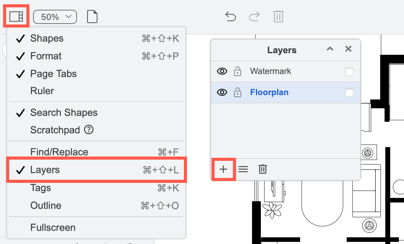 Change the opacity of all shapes and images in your watermark to make it more or less obvious